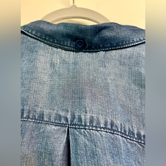 CLOTH & STONE chambray button down tie front, sz medium - Picture 6 of 11